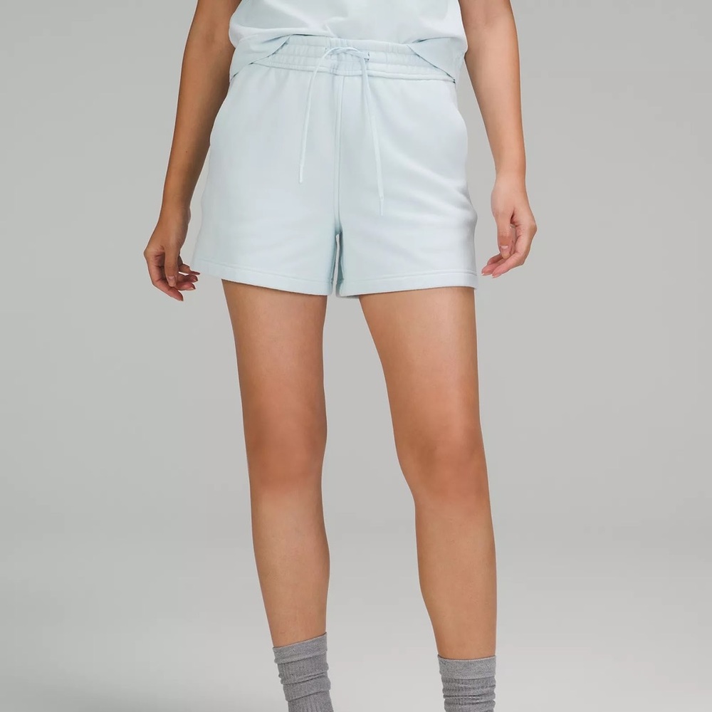 NWT lululemon loungeful high rise short powder blue